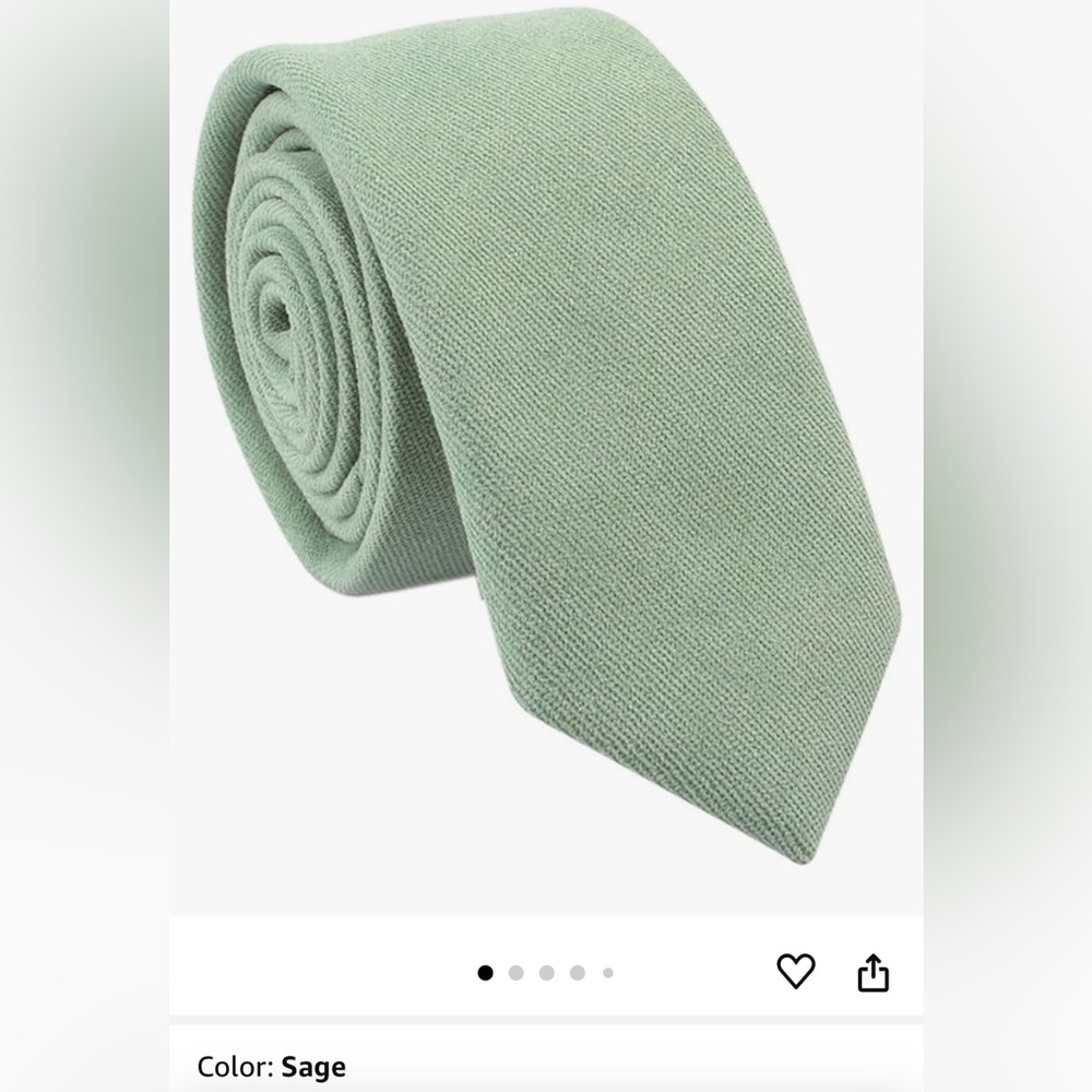 Men’s sage colored skinny tie